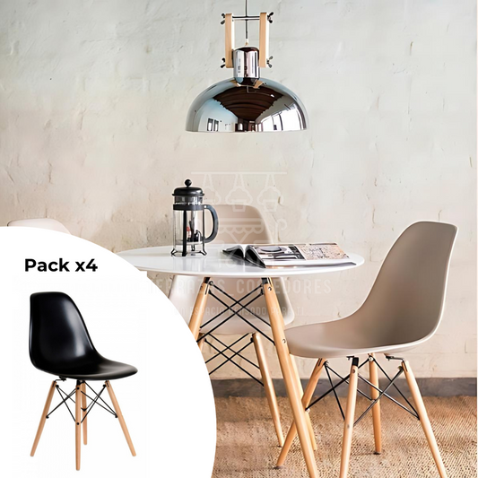 Pack de 4 sillas modelo Eames