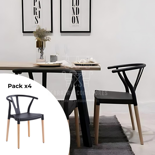 Pack 4 Sillas Modelo Wishbone