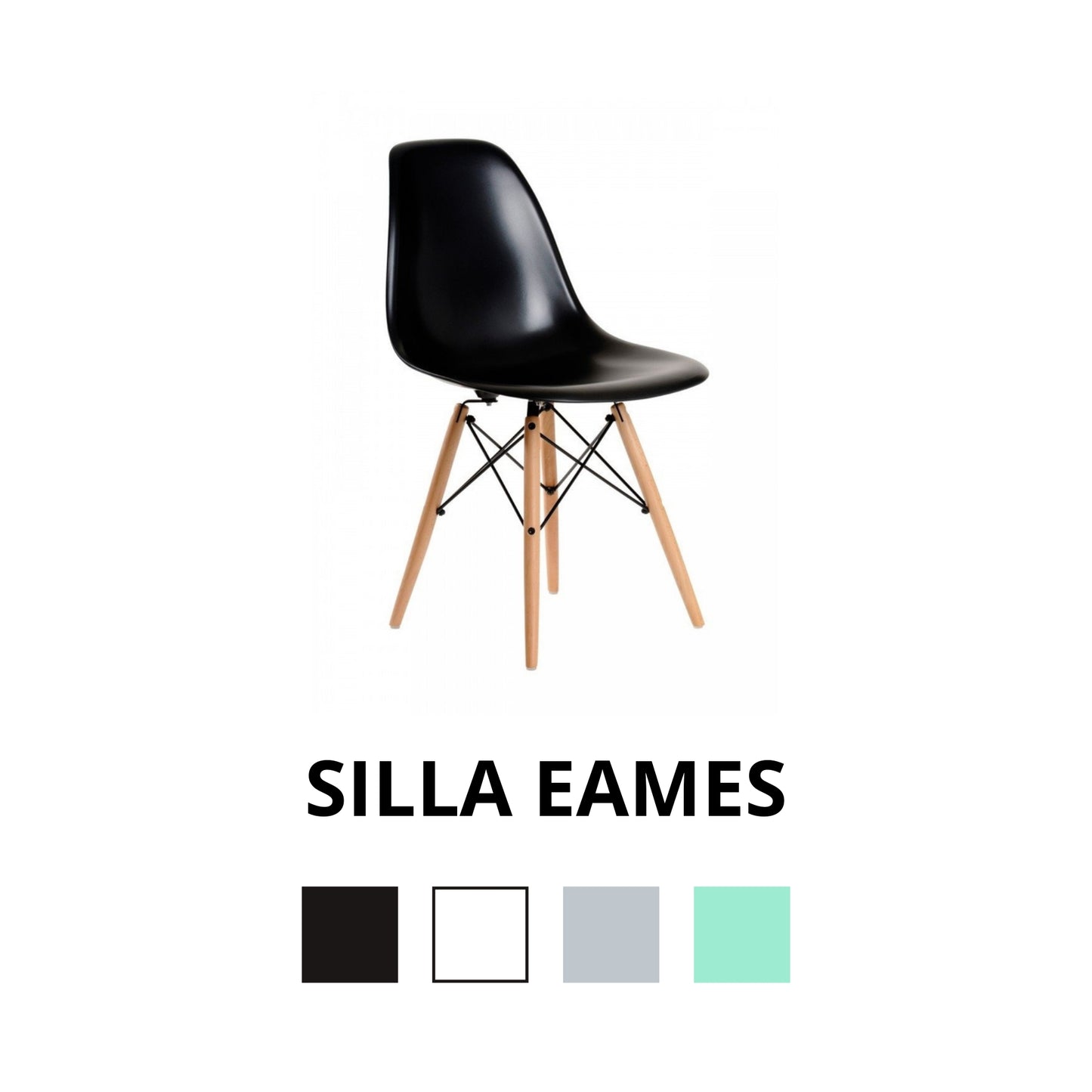 Pack de 4 sillas modelo Eames