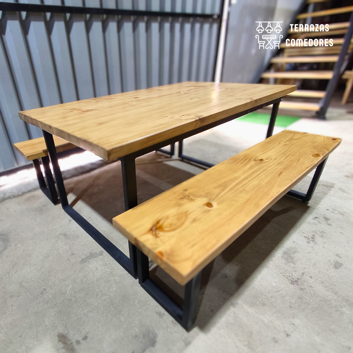 Comedor con Bancas 160x90 cms