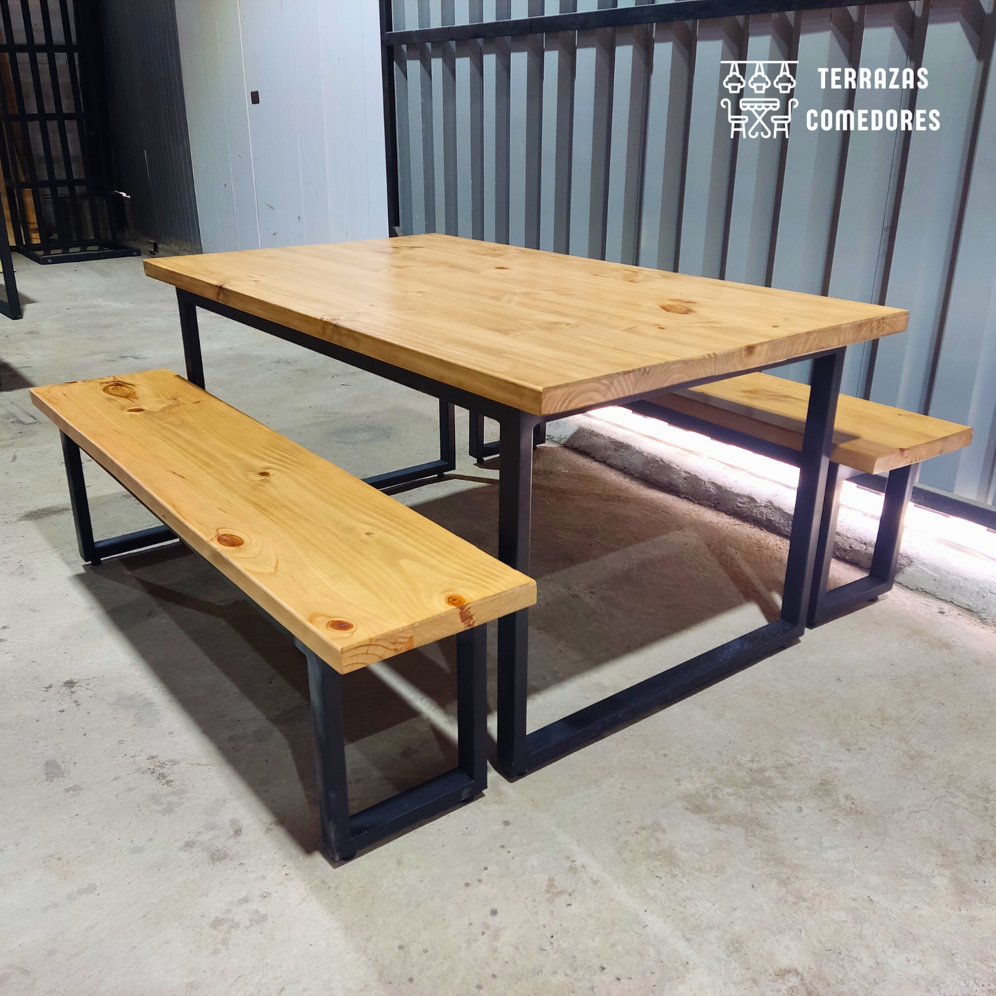 Comedor con Bancas 160x90 cms
