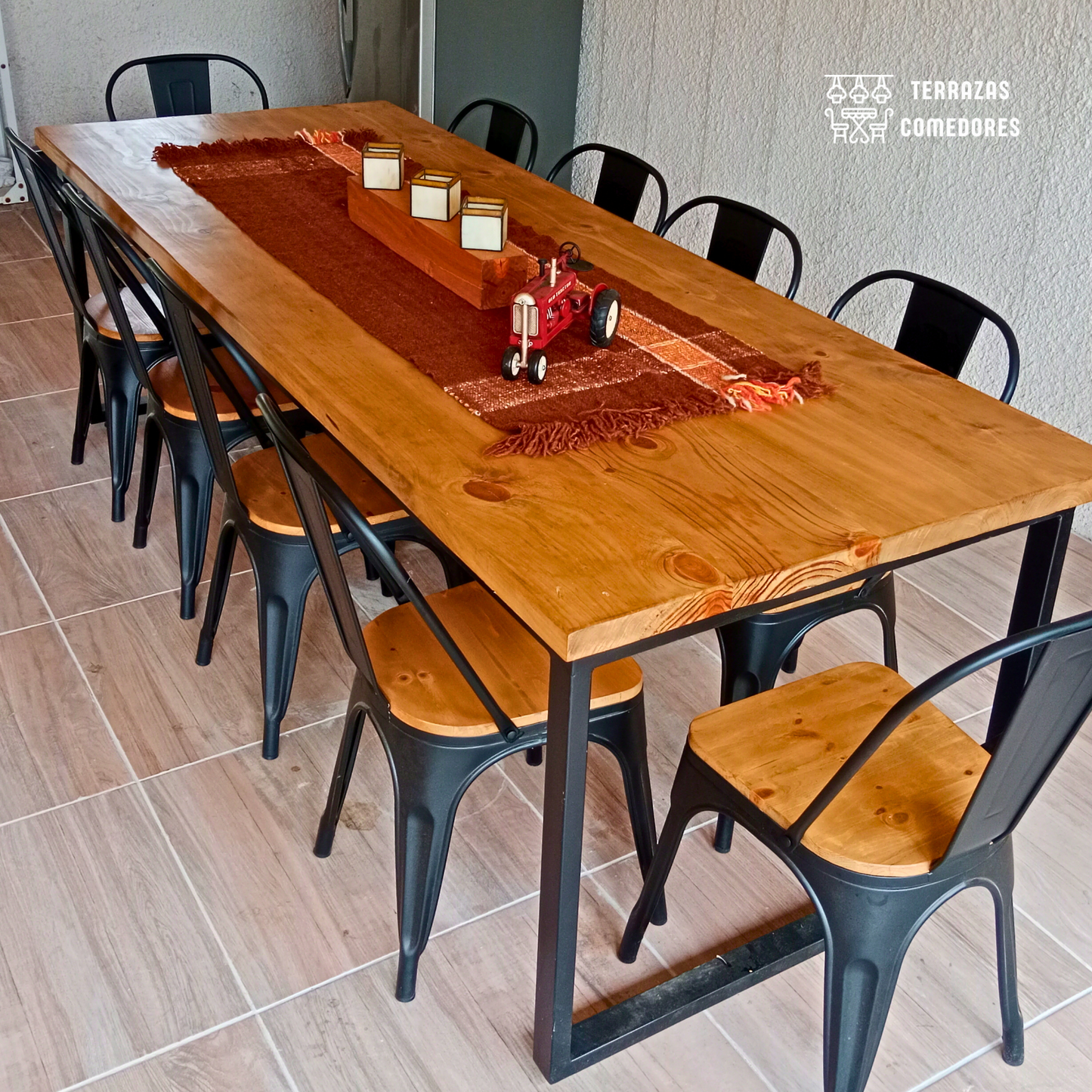 Comedor Industrial 10 personas + sillas a elección