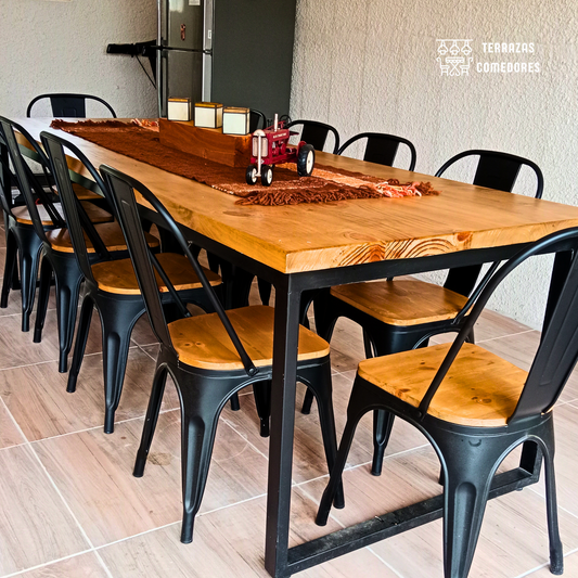Comedor Industrial 10 personas + sillas a elección