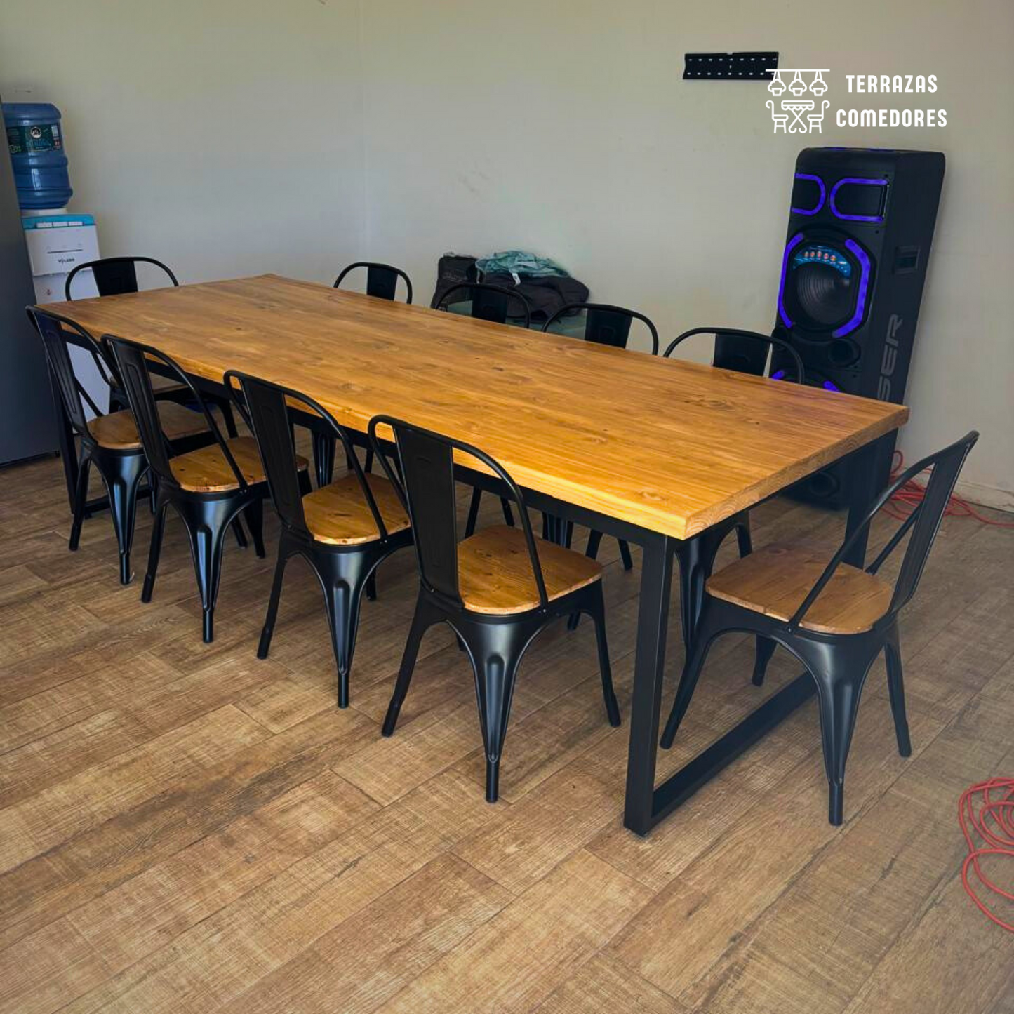 Comedor Industrial 10 personas + sillas a elección