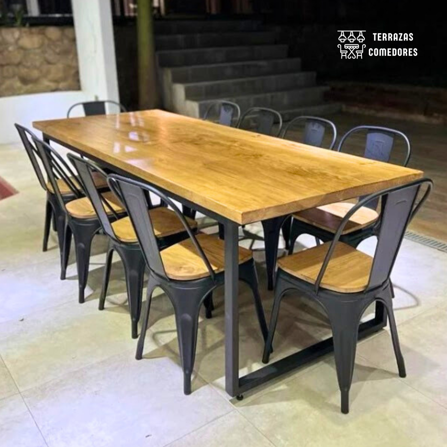 Comedor Industrial 10 personas + sillas a elección