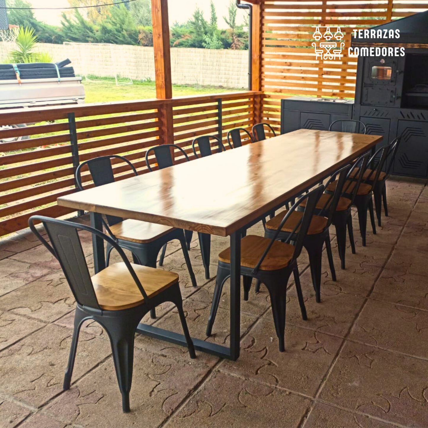 Comedor Industrial 12 personas + sillas a elección