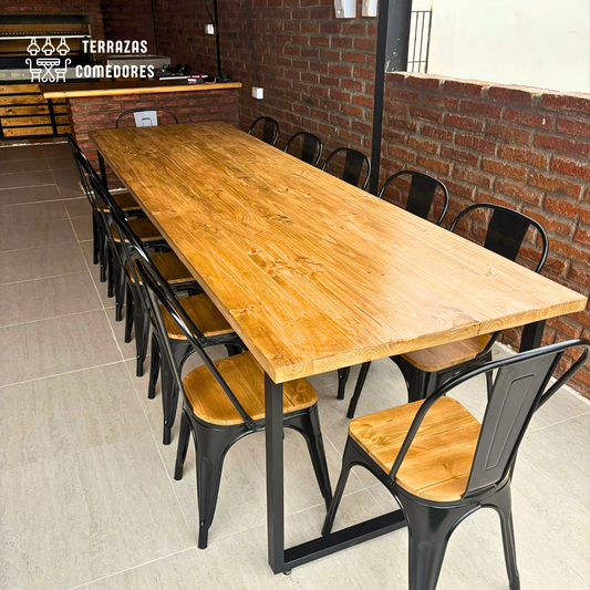 Comedor Industrial 12 personas + sillas a elección