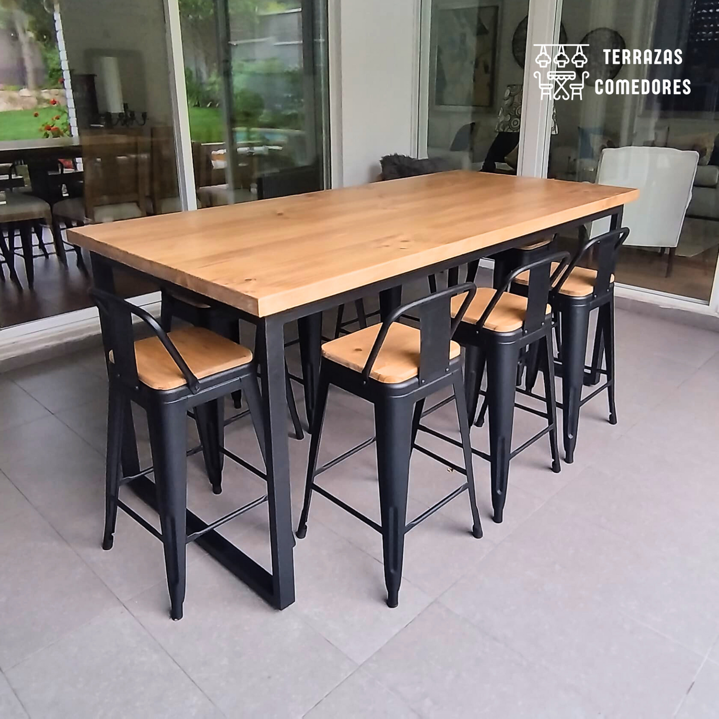 Comedor industrial tipo bar 8 personas