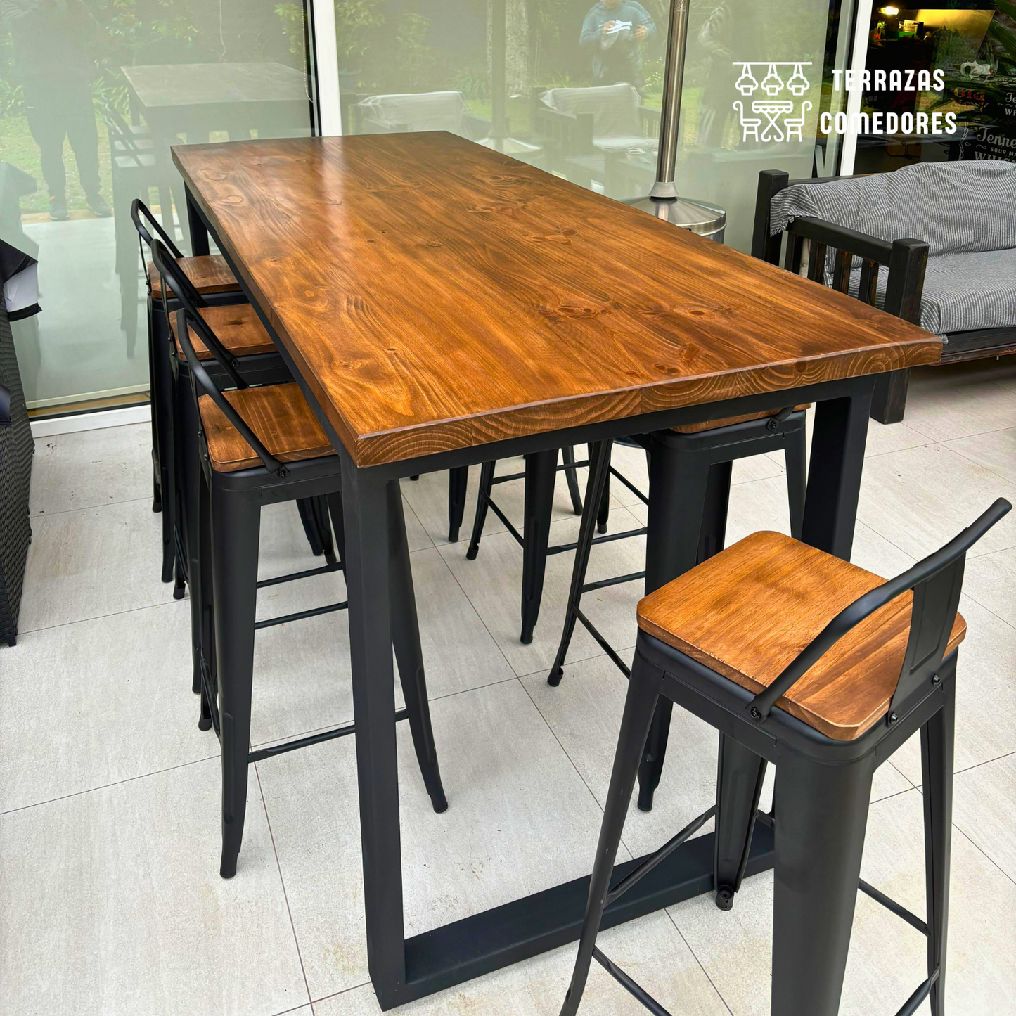 Comedor industrial tipo bar 8 personas