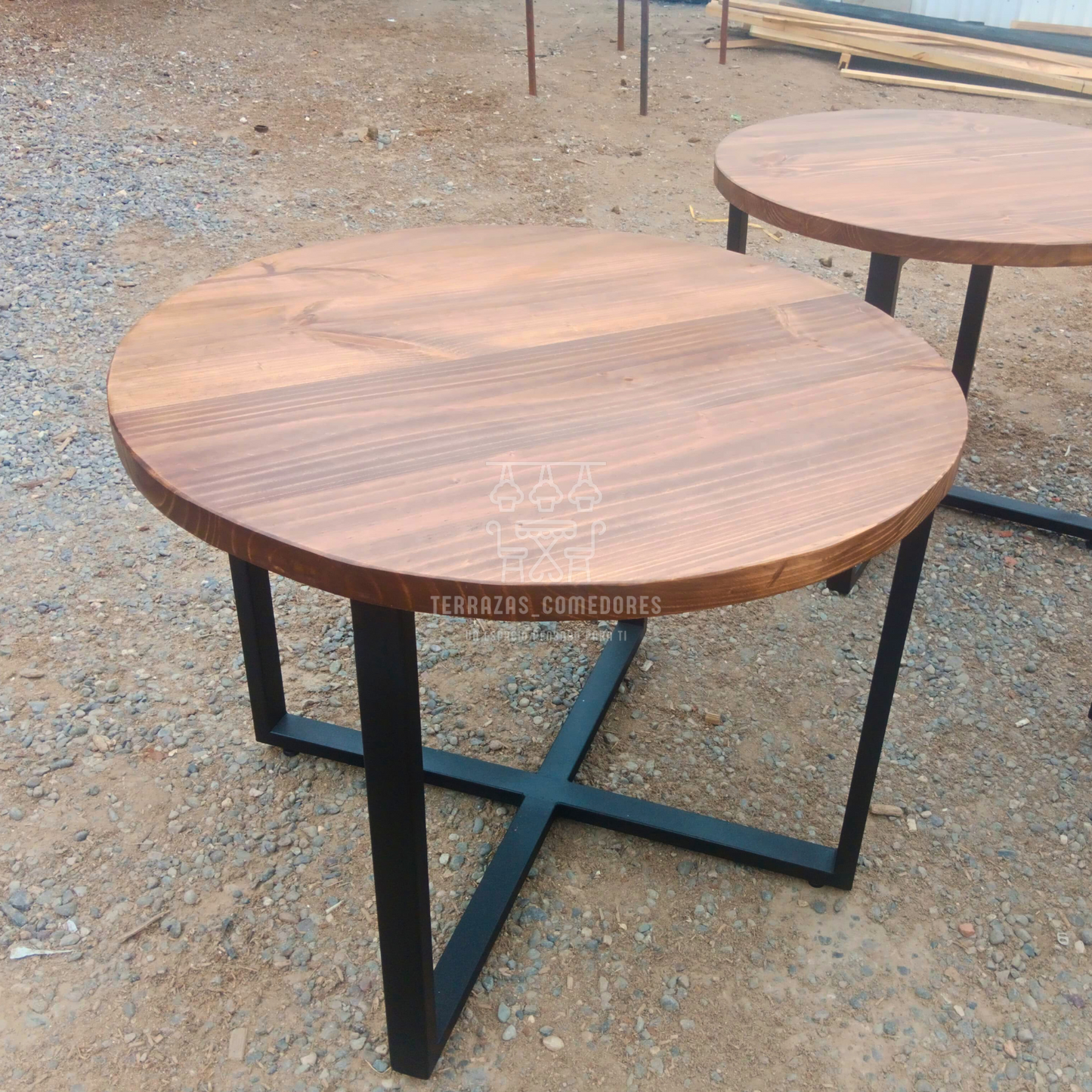 Mesa Industrial Redonda 110 a 120 cms