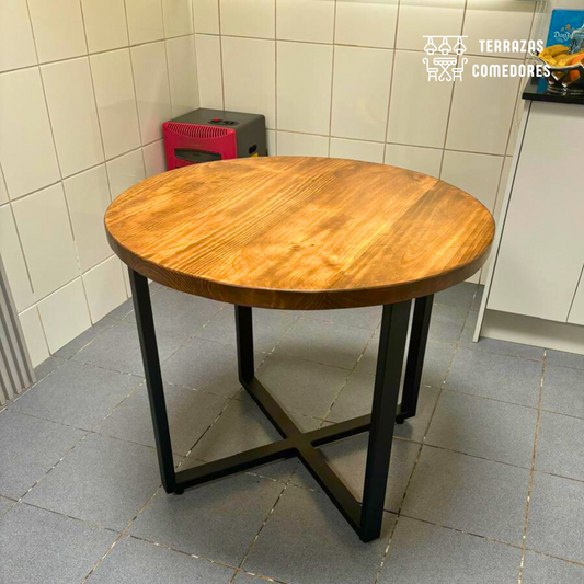 Mesa redonda Industrial 90 a 100 cms