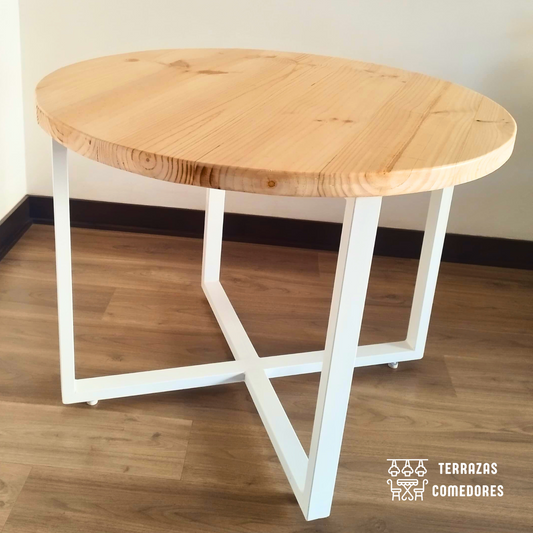 Mesa Industrial Redonda 110 a 120 cms