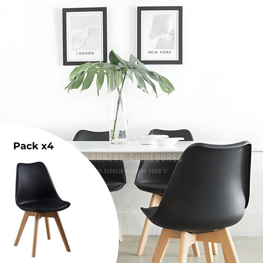 Pack 4 Sillas Modelo Tulip